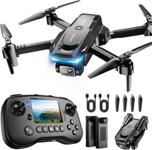 Drone with Camera for Adults, 2K HD FPV Drones with Upgrade Altitude Hold, One-Key Take Off/Landing, Speed Adjustment, Headless Mode, 2 Batteries, Toys Gifts for Teen Boys Girls, Beginner