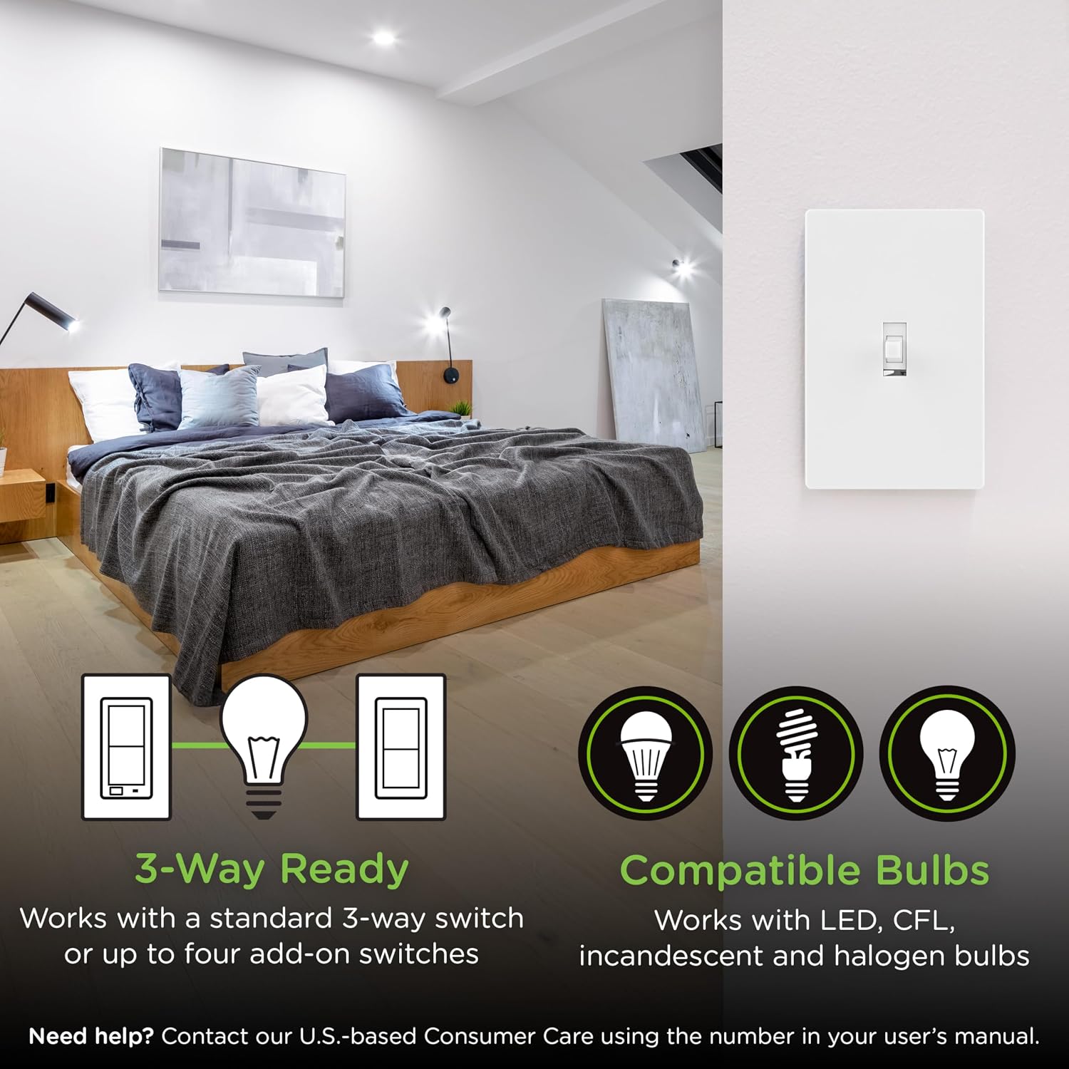 Enbrighten Z-Wave Long Range On/Off Switch, 800 Series, Toggle - Image 5